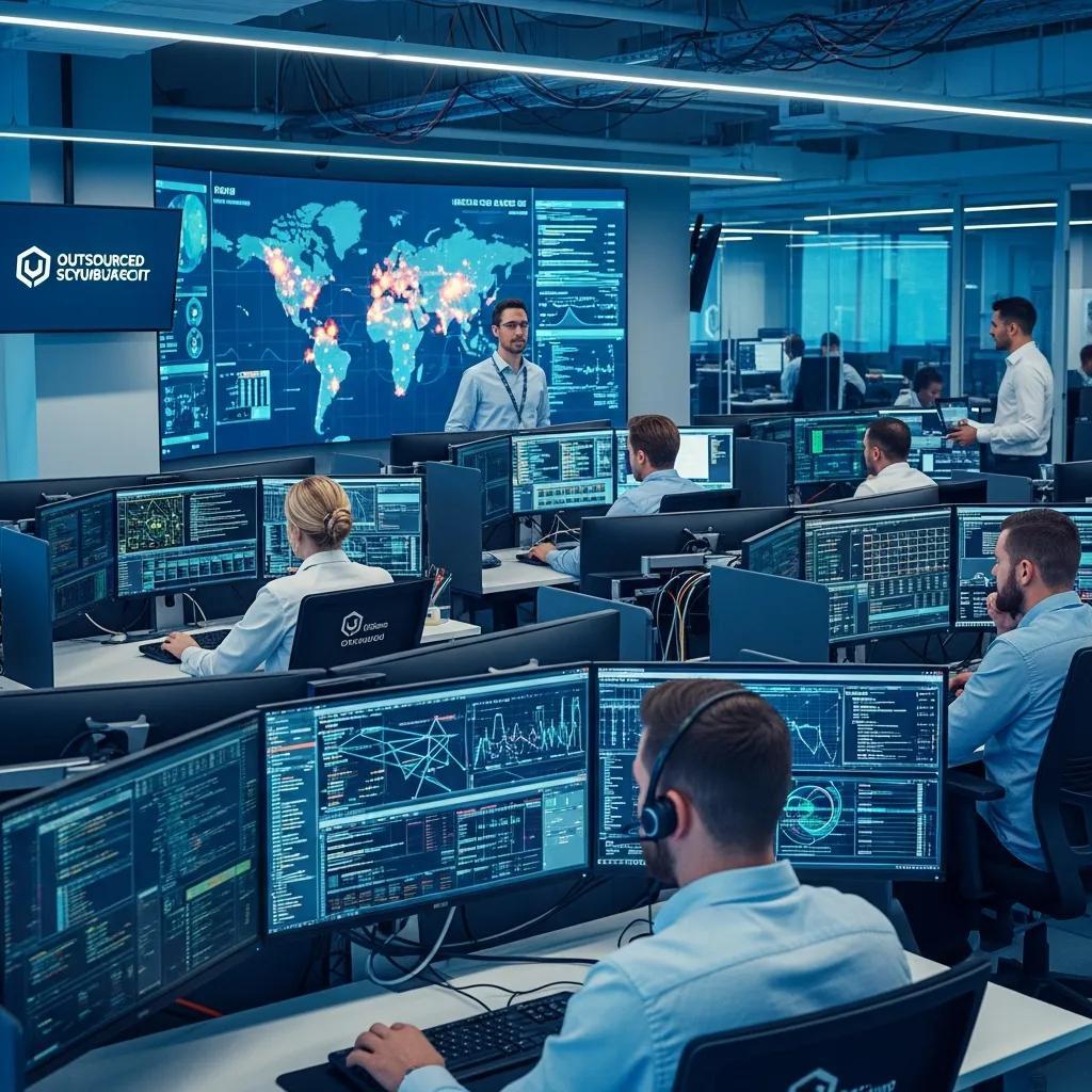 Analysts collaborating in a modern security operations center